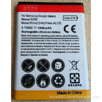 Standard battery for Samsung Google Galaxy Nexus i9250  Nexus Prime 3 4G Prime 4G LTE